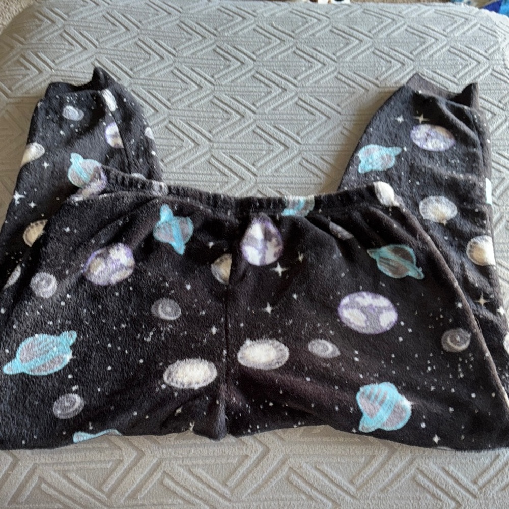 Boys Black Space-Themed Pajama Pants - Picture 5 of 6